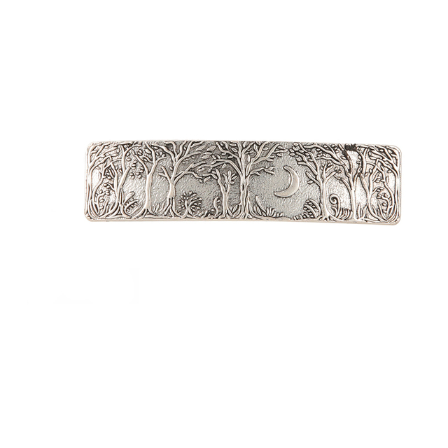 Moon and trees barrette
