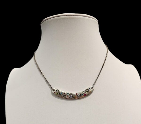 Nebula necklace by Patricia Locke on neck form