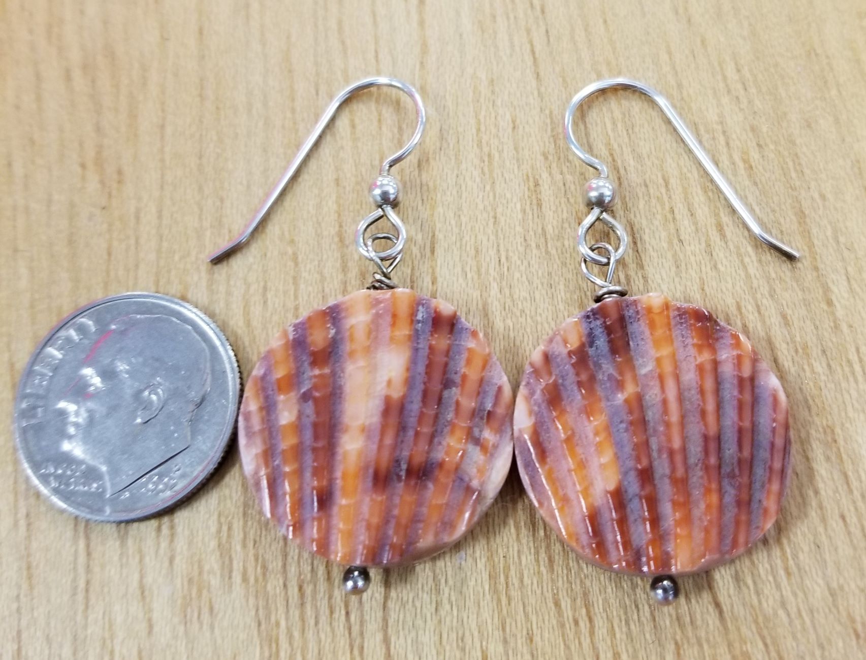 Jewellery Earrings Dangle & Drop Earrings Handmade Solid Sterling Silver Open Sea Shell Drop Earrings 