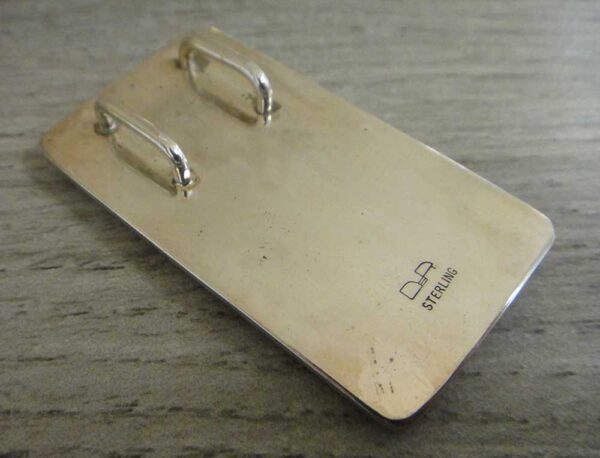 back of rectangular orsk jasper pendant