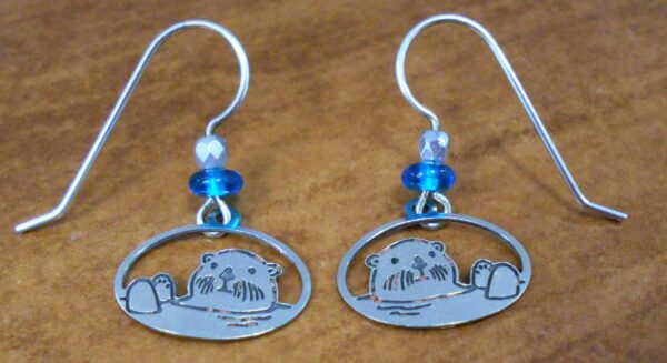 otter earrings