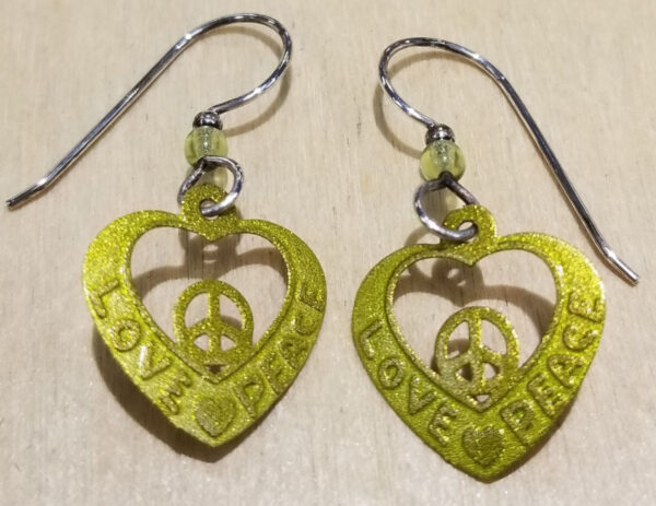 peace and love earrings