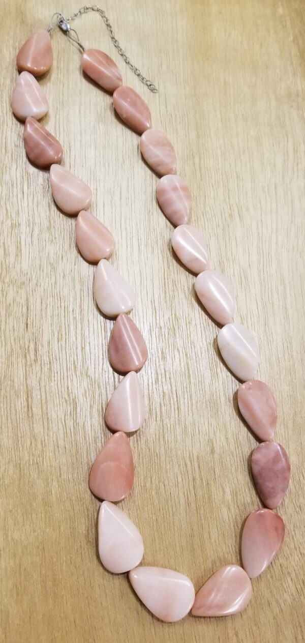 peach jasper natural gemstone necklace