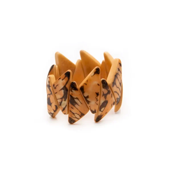 Peach tagua nut bracelet