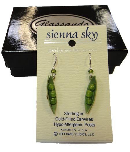 Pea Pod earrings by Sienna Sky
