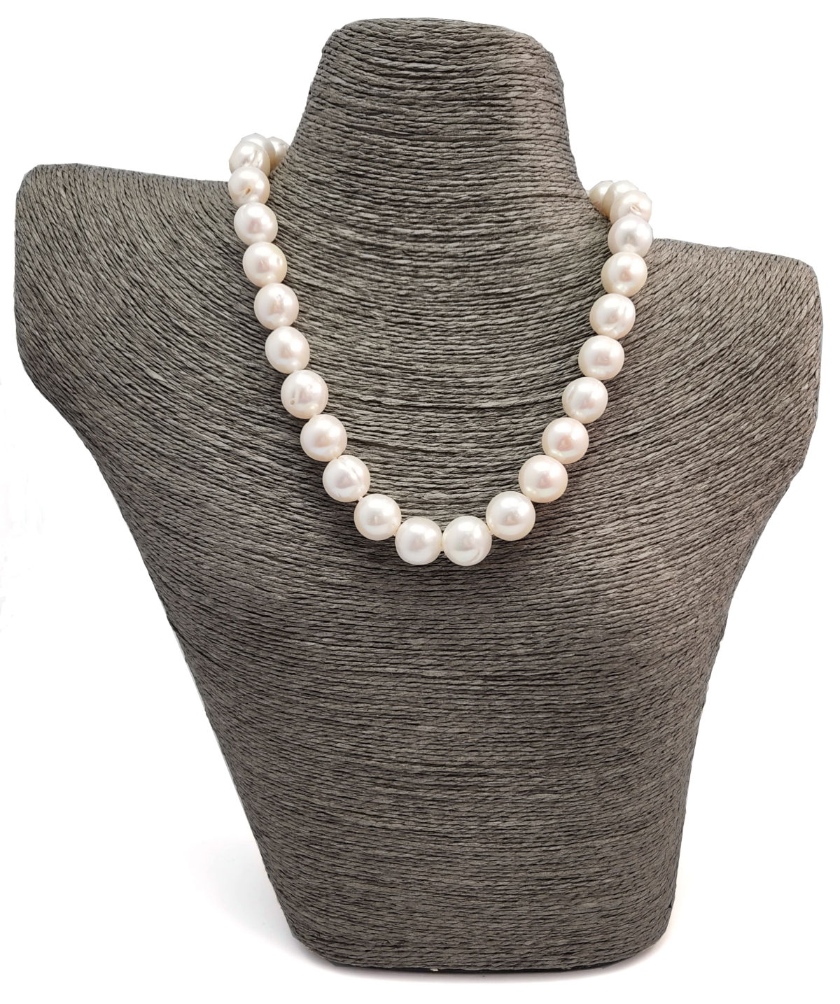 Large Pearl necklace -each pearl measures 12.5 MM to 15 MM