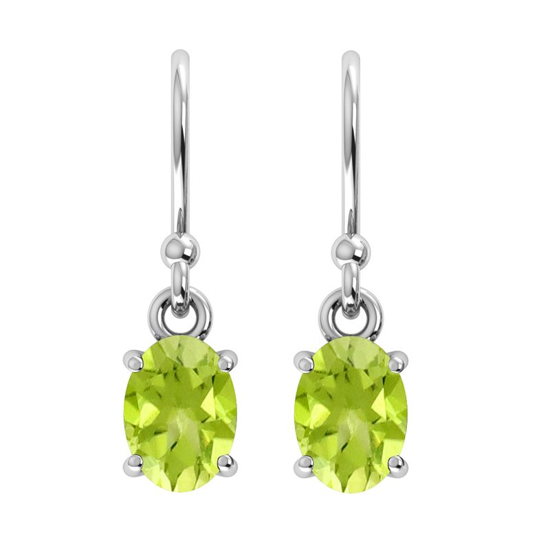 peridot and sterling silver earrings