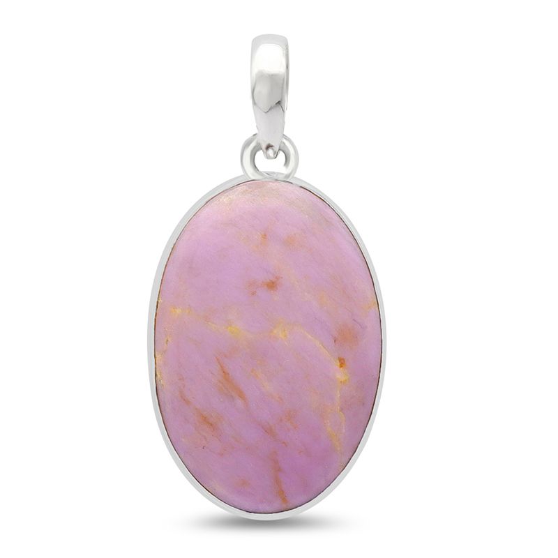 phosphosiderite and sterling silver oval pendant