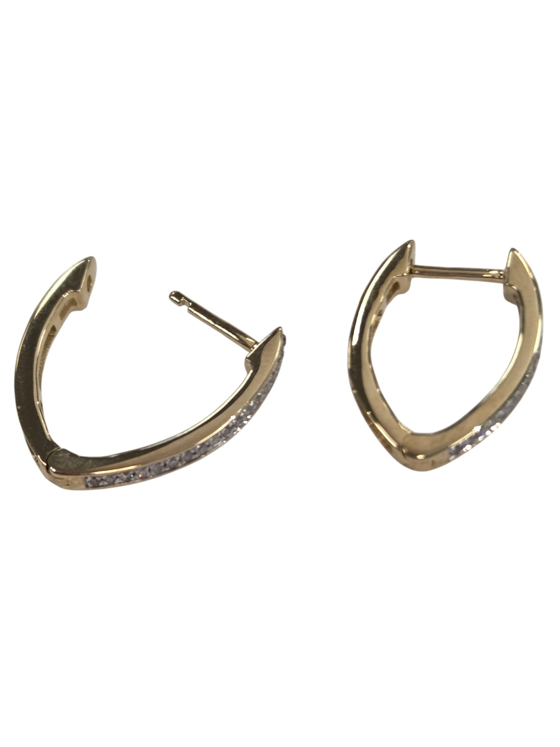 pointed hoop earrings, open