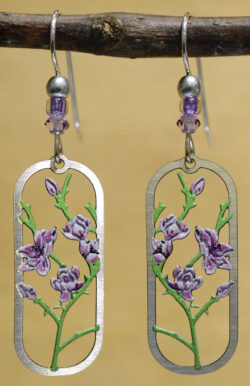 Sienna Sky purple flower blossom earrings