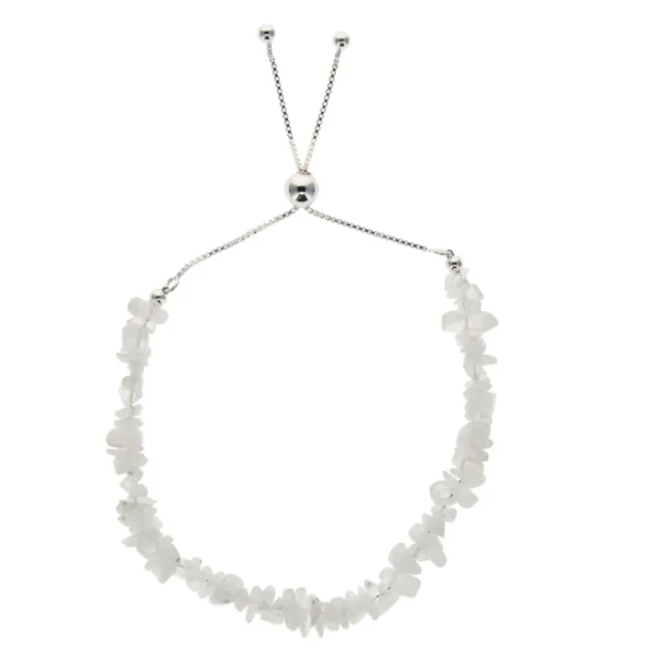 sterling silver and rainbow moonstone bracelet