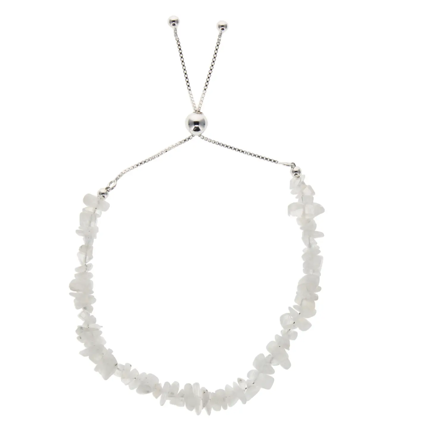 sterling silver and rainbow moonstone bracelet