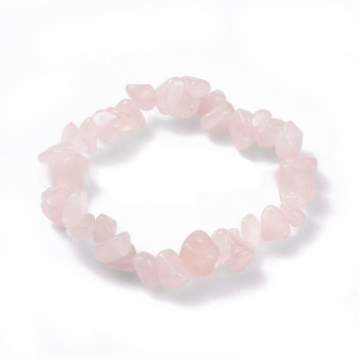 rose quartz gemstone stretch bracelet
