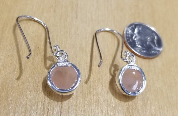 back of rose quartz earrings