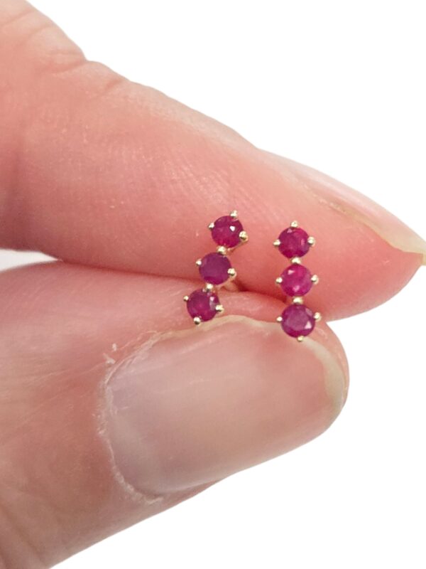 ruby stud earrings