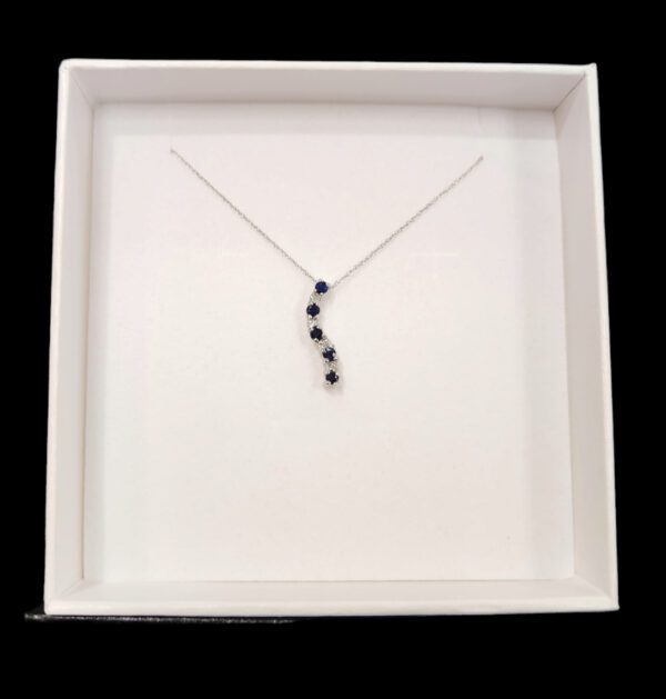 sapphire and diamond journey necklace