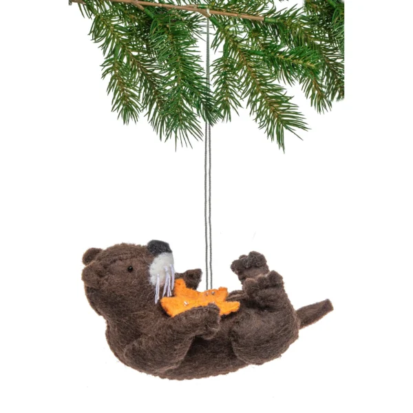 sea otter Christmas ornament