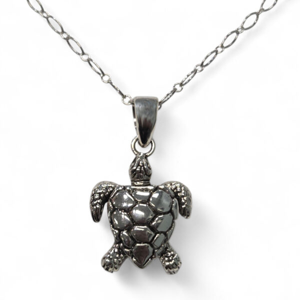 sterling silver sea turtle necklace