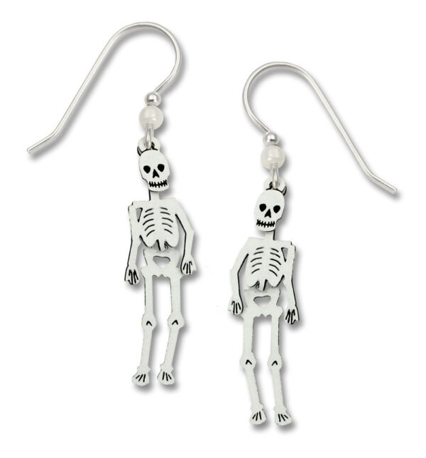 skeleton earrings with sterling silver earwires