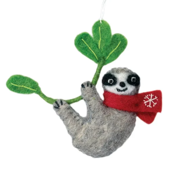 sloth Christmas ornament