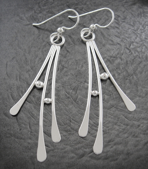 Soar Sterling Silver earrings by Ted Walker