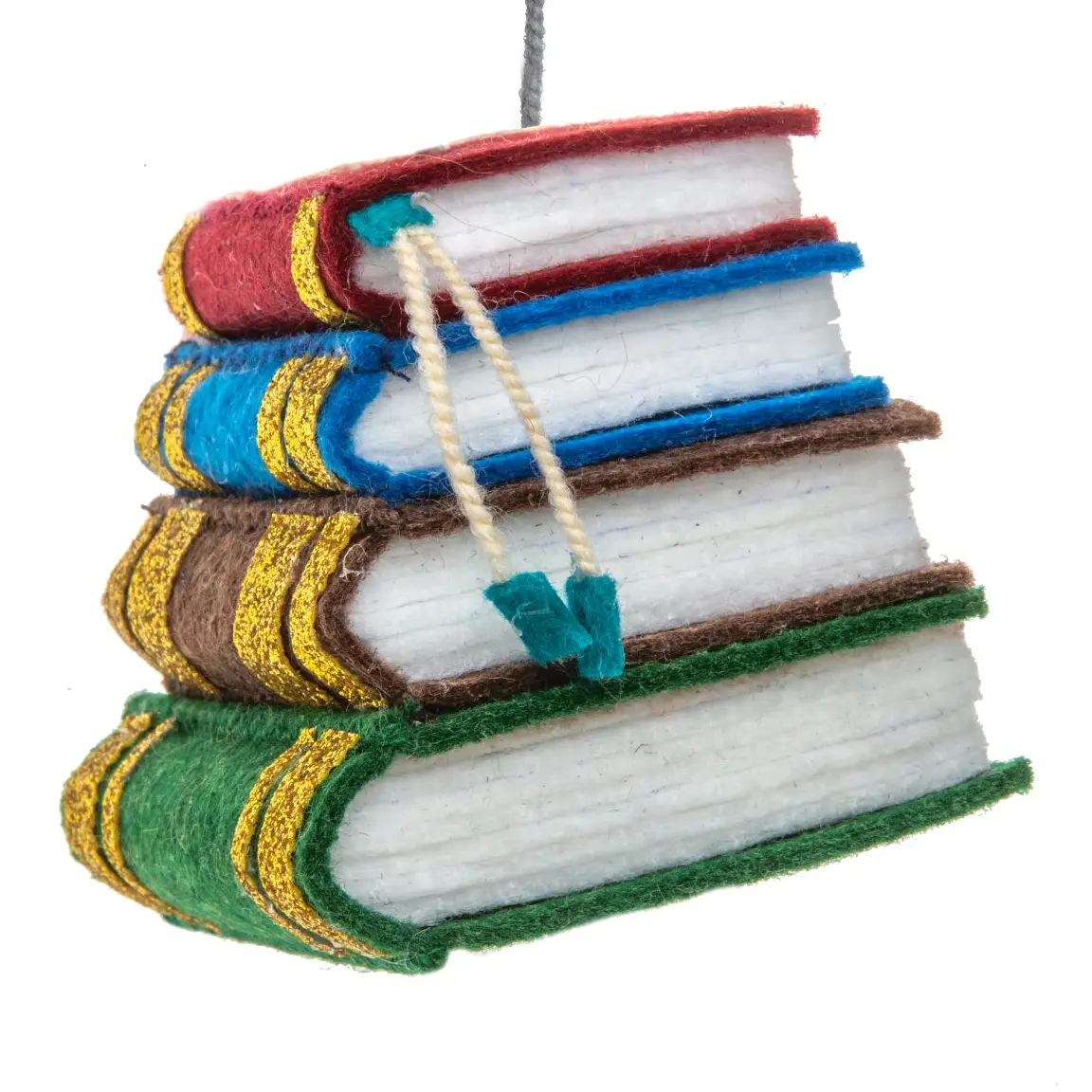 stack of books ornament