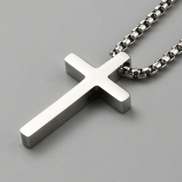 stainless steel cross necklace with 24 inch chain