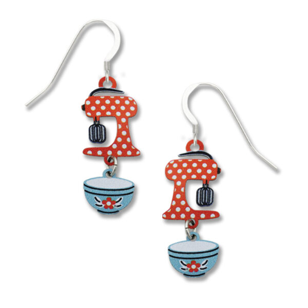 retro inspired stand mixer earrings