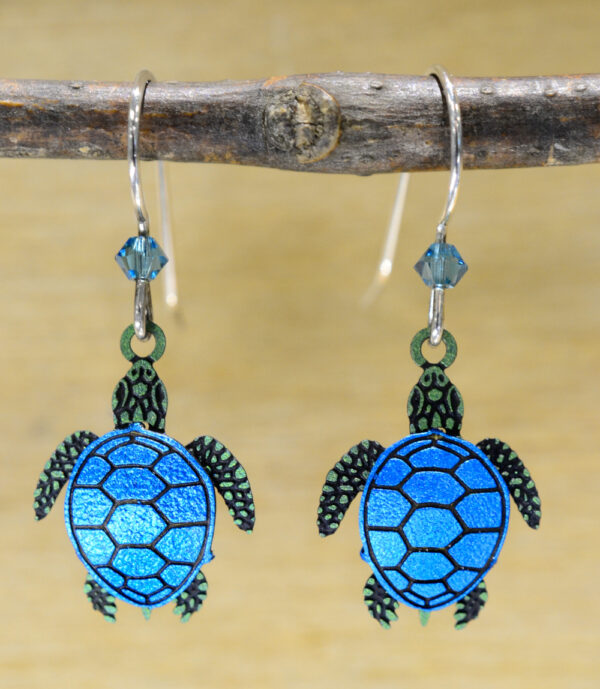 blue and green sea turtle Sienna Sky earrings