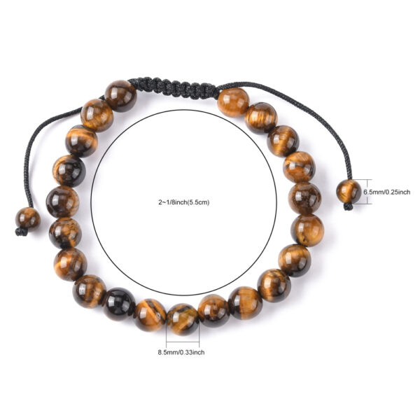 tiger's eye bracelet with measurements