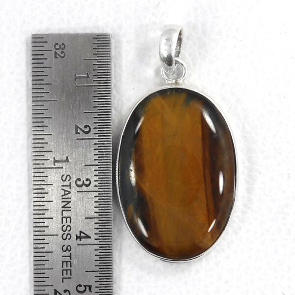 tiger's eye pendant with ruler