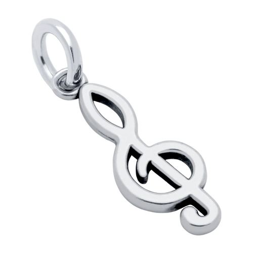 treble clef sterling silver music charm