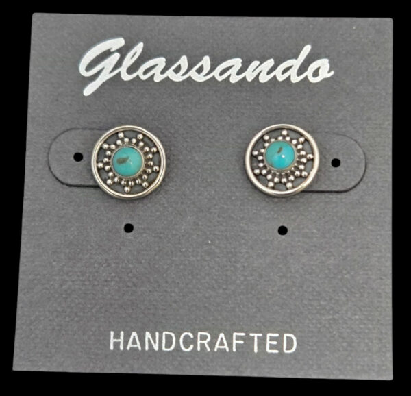 sterling silver and turquoise stud earrings