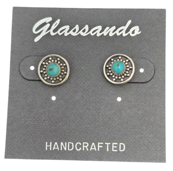 sterling silver and turquoise stud earrings