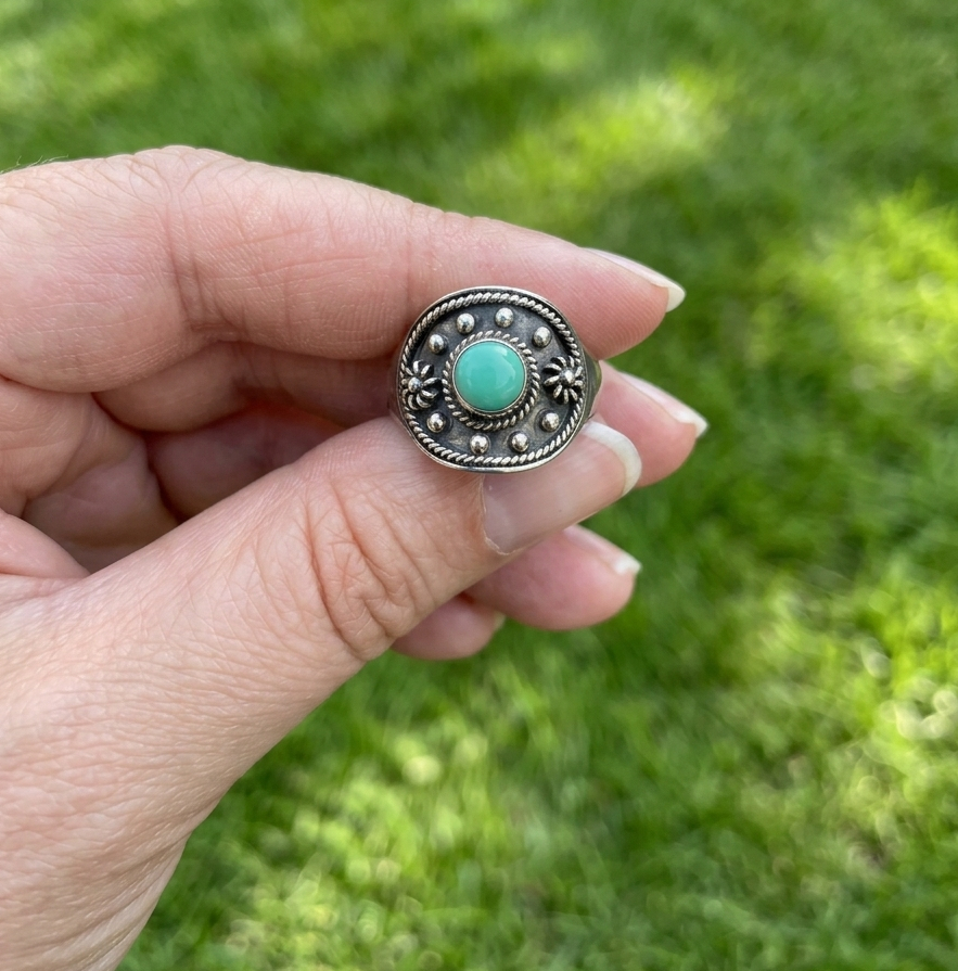 turquoise and sterling silver ring