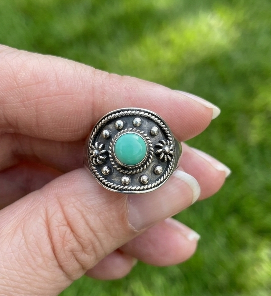 turquoise and sterling silver ring