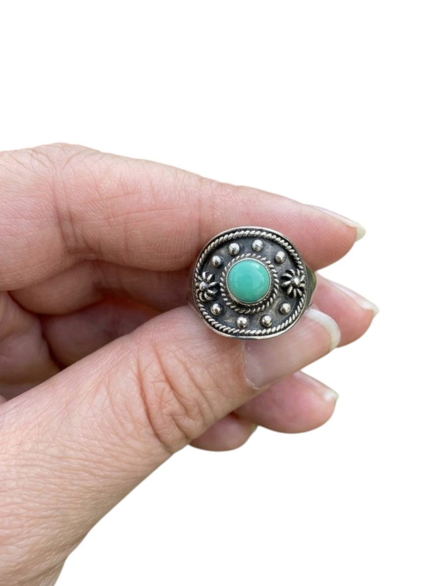 turquoise and sterling silver ring