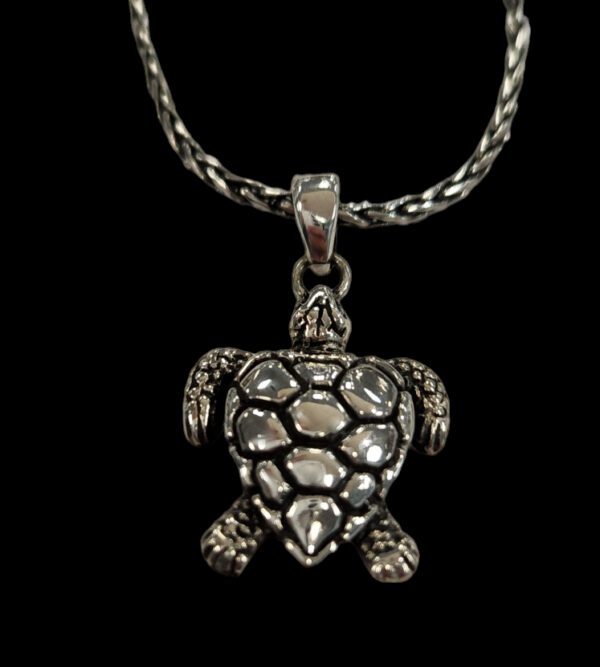 sea turtle sterling silver necklace