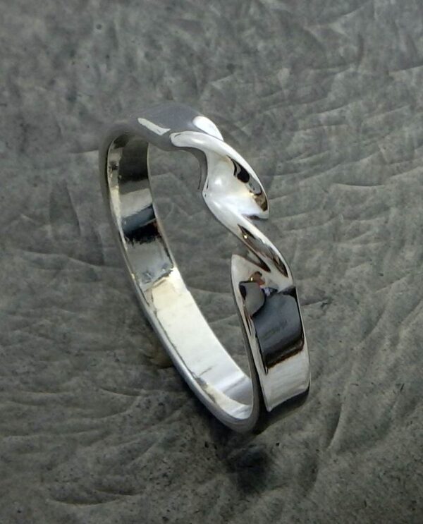 sterling silver twist ring by Ted Walker