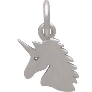unicorn charm on white background