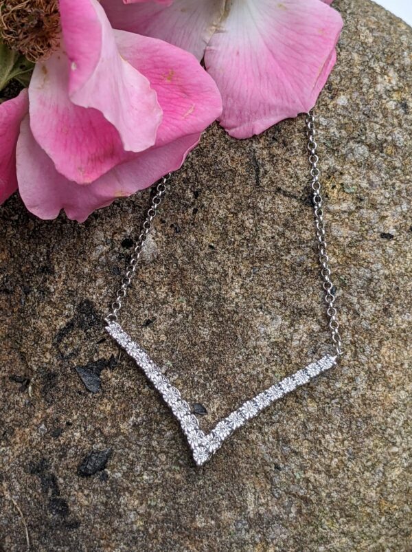 diamond and sterling silver necklace