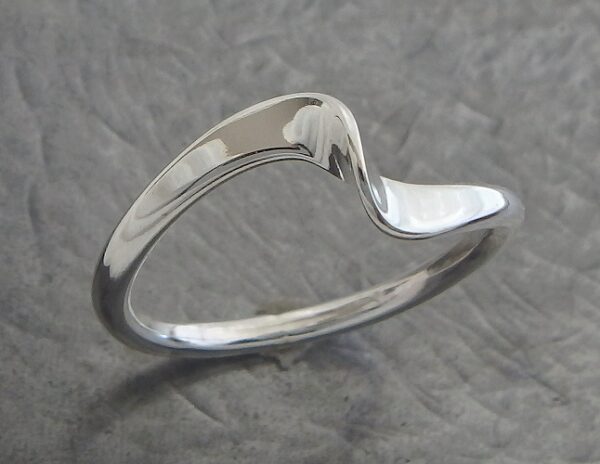 Handmade Sterling Silver Wave Ring by silversmith Ted Walker