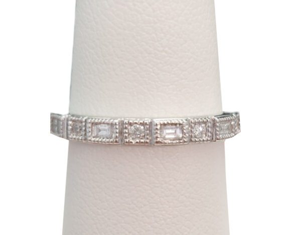 white gold and diamond ring