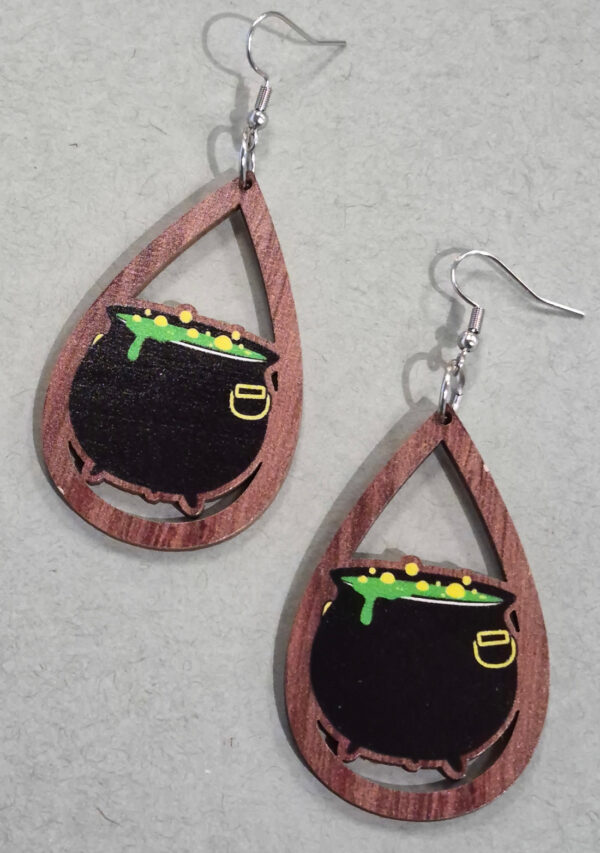 witch's caldron earrings