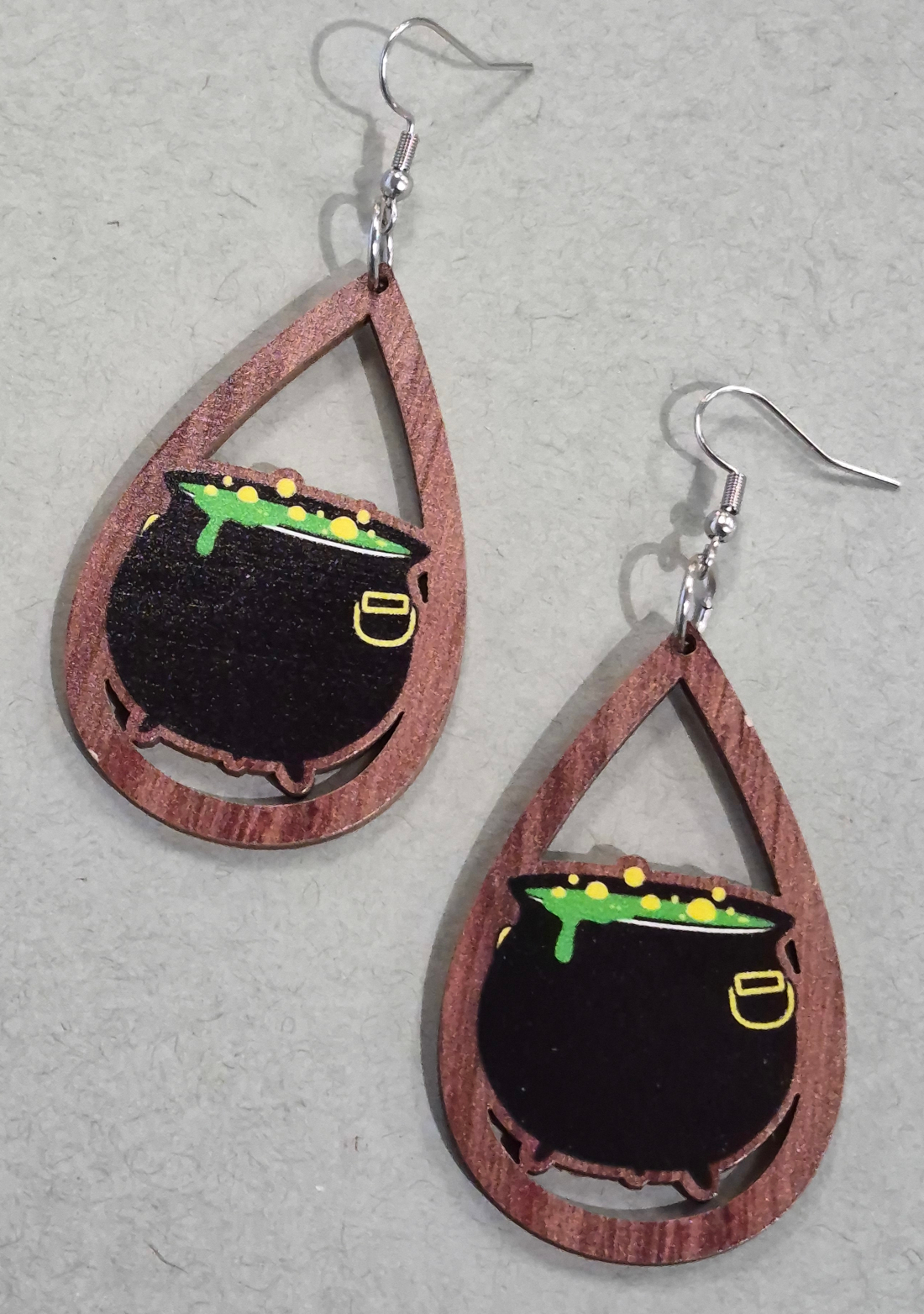 witch's caldron earrings