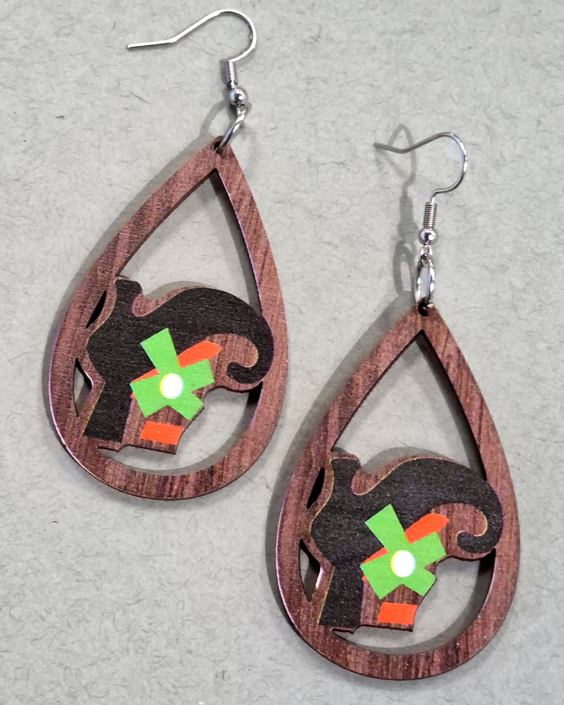 Halloween Witch's shoe earrings