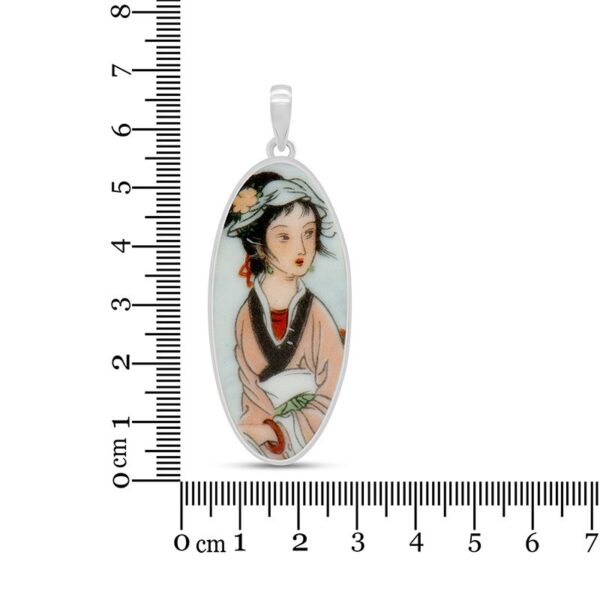 woman pendant with ruler