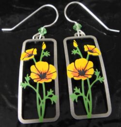 yellow flower blossom Sienna Sky dangle earrings